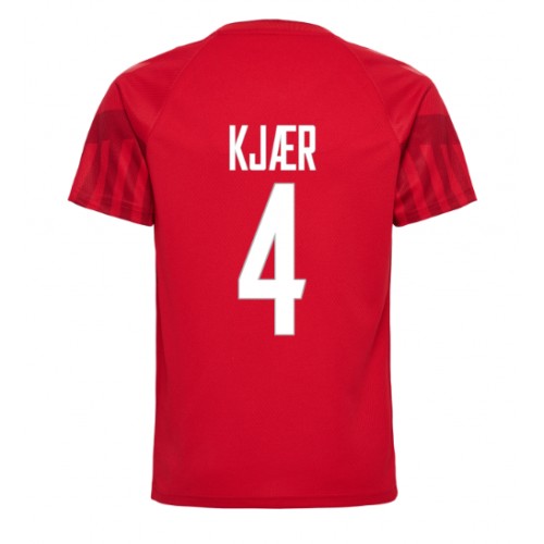 Pánský Fotbalový dres Dánsko Simon Kjaer #4 MS 2022 Domácí Krátký Rukáv